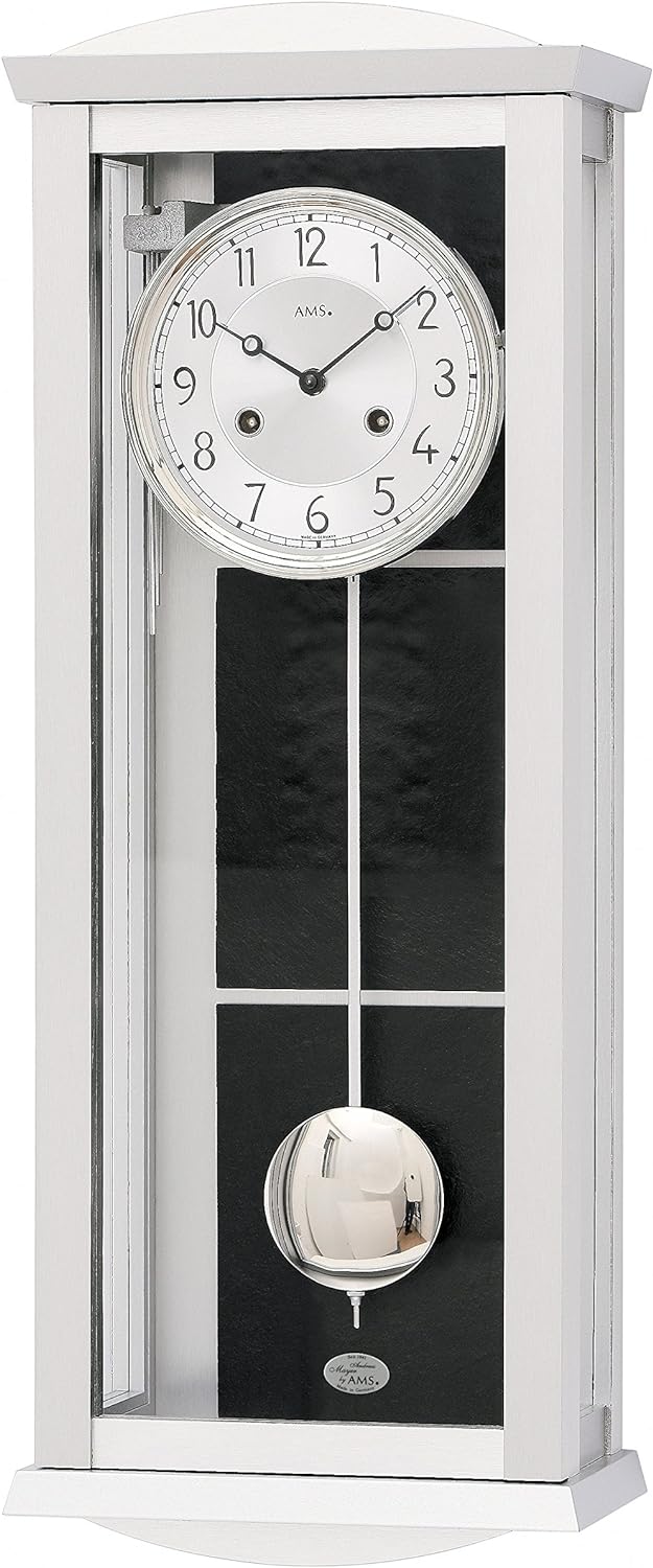14 Day AMS Regulator Wall Clock - Silver/Black - R2752