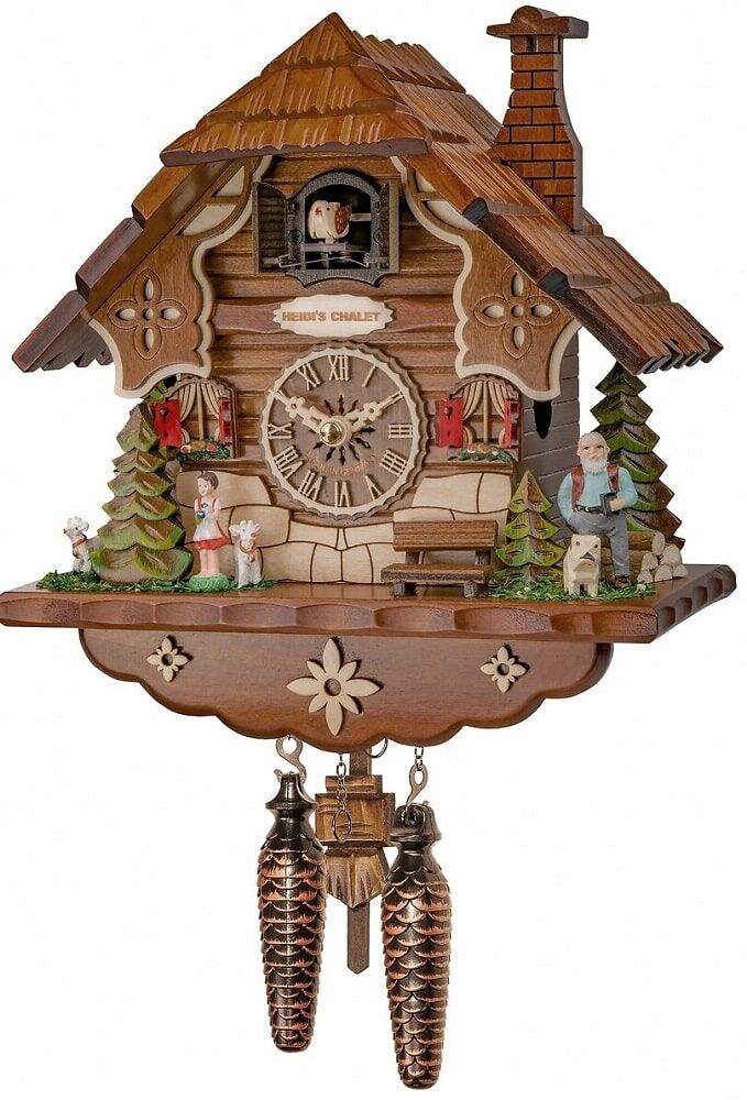 Heidi Haus Quartz Musical Cuckoo Clock - 3613QM