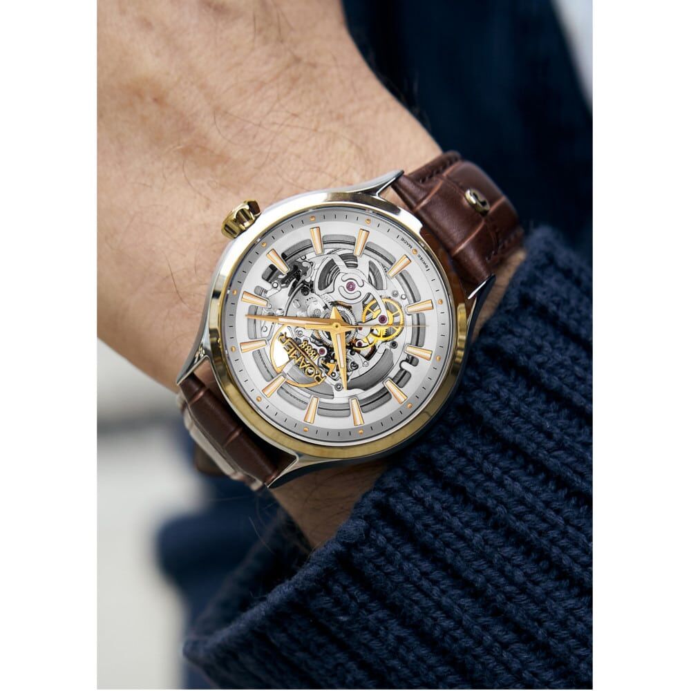 Roamer Competence Skeleton III (Gold with Leather Strap) - 101663-47-15-05N - Image 2