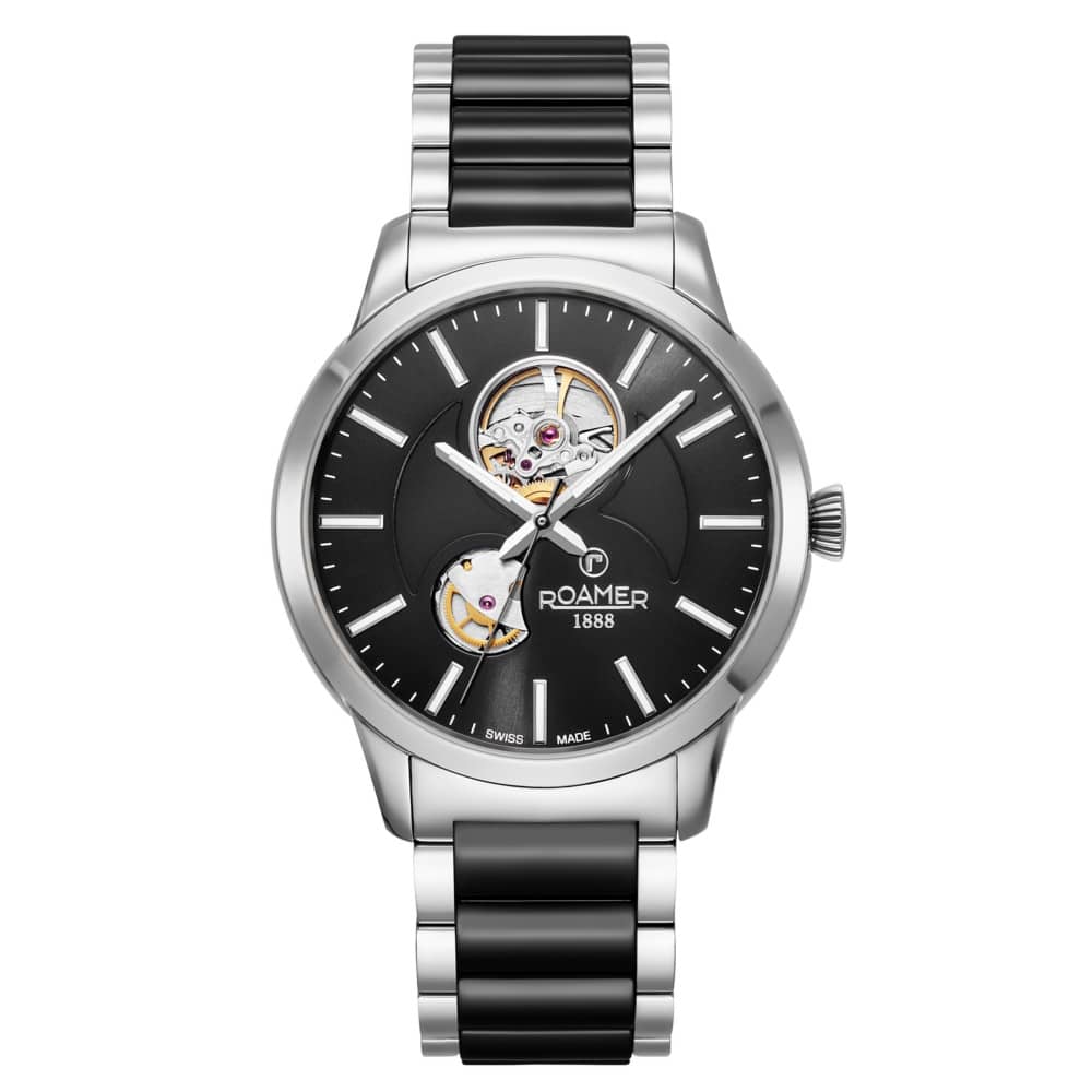 Roamer C-Line Automatic (Black & Silver Tone) - 672661-41-55-60