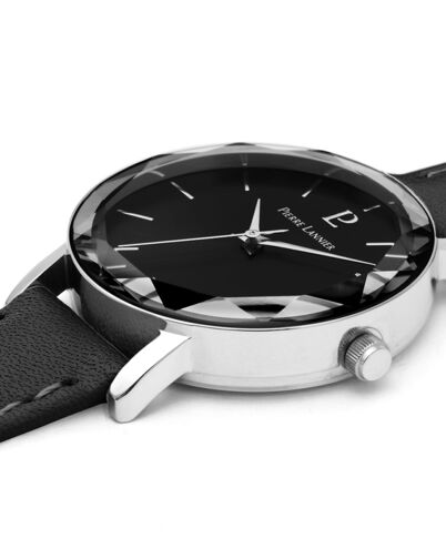 Ladies Watch MULTIPLES Black Dial Black Leather Strap - 009M633 - Image 2