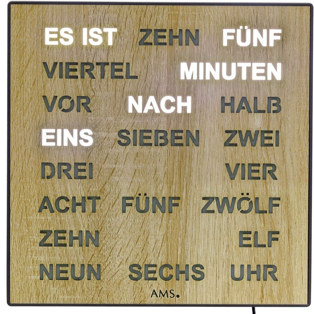 AMS Modern Table Word Clock – 1237E