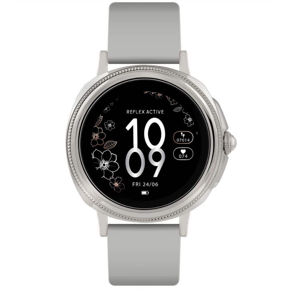 Reflex Active Series 25 Silver Case & Grey Silicone Strap Smart Watch - RA25-2179