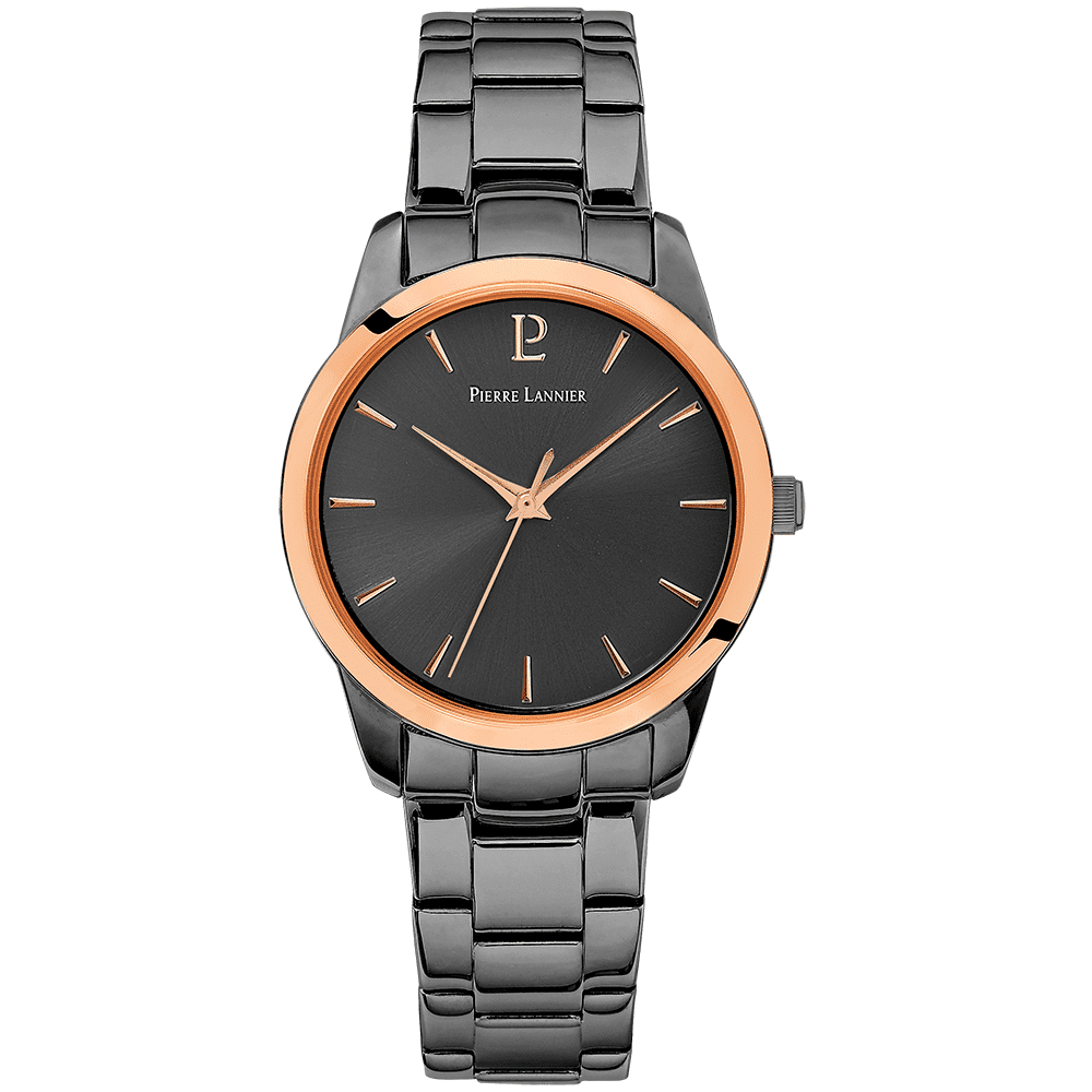 Roxane Watch with black dial and black steel strap - 068J739