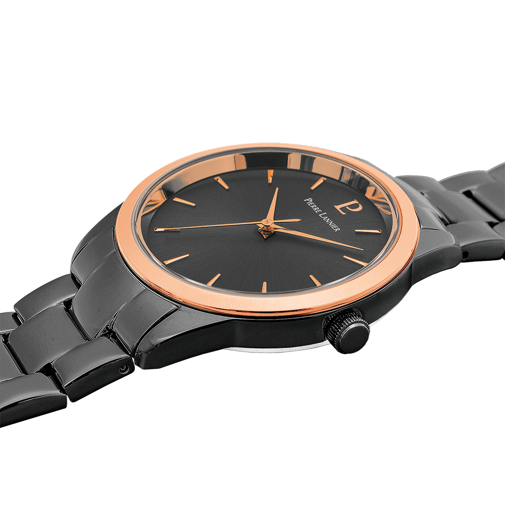 Roxane Watch with black dial and black steel strap - 068J739 - Image 3
