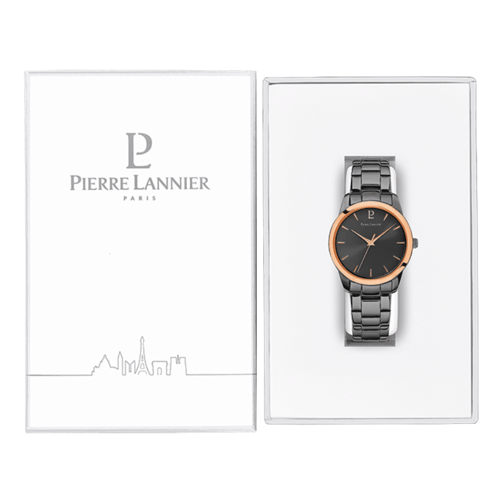 Roxane Watch with black dial and black steel strap - 068J739 - Image 5