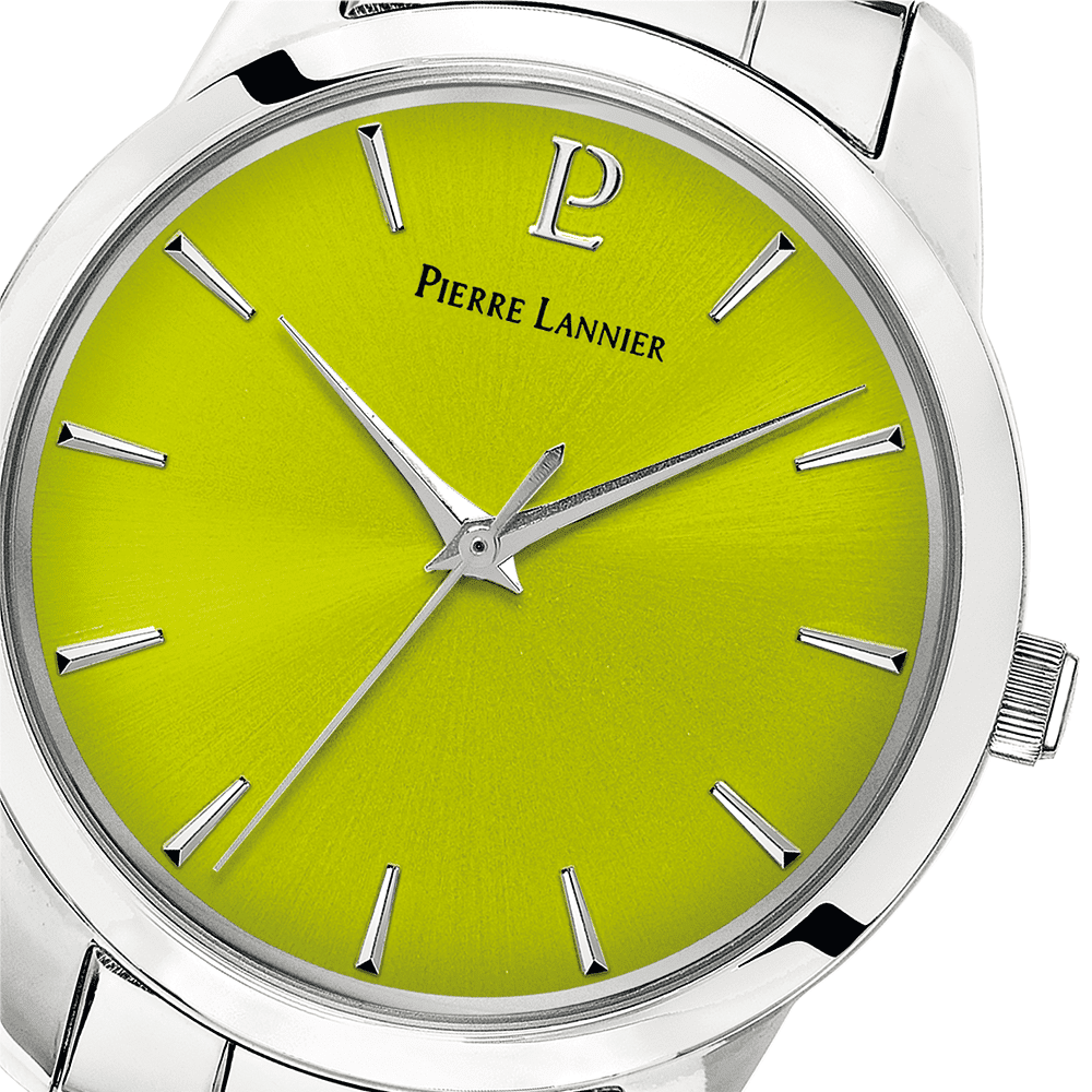 Roxane Watch with lime green dial and stainless steel strap - 069G671 - Image 3