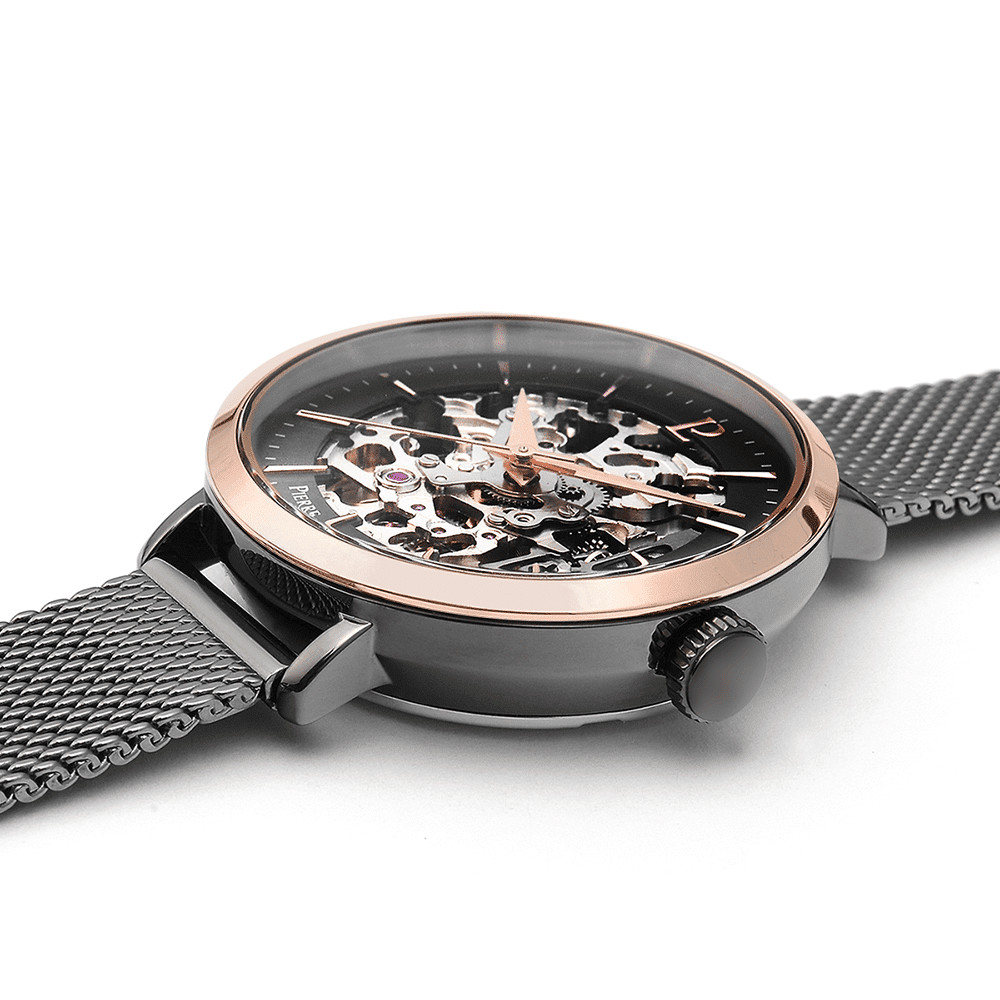 Automatic Skeleton with black dial and grey mesh strap - 314C988 - Image 2