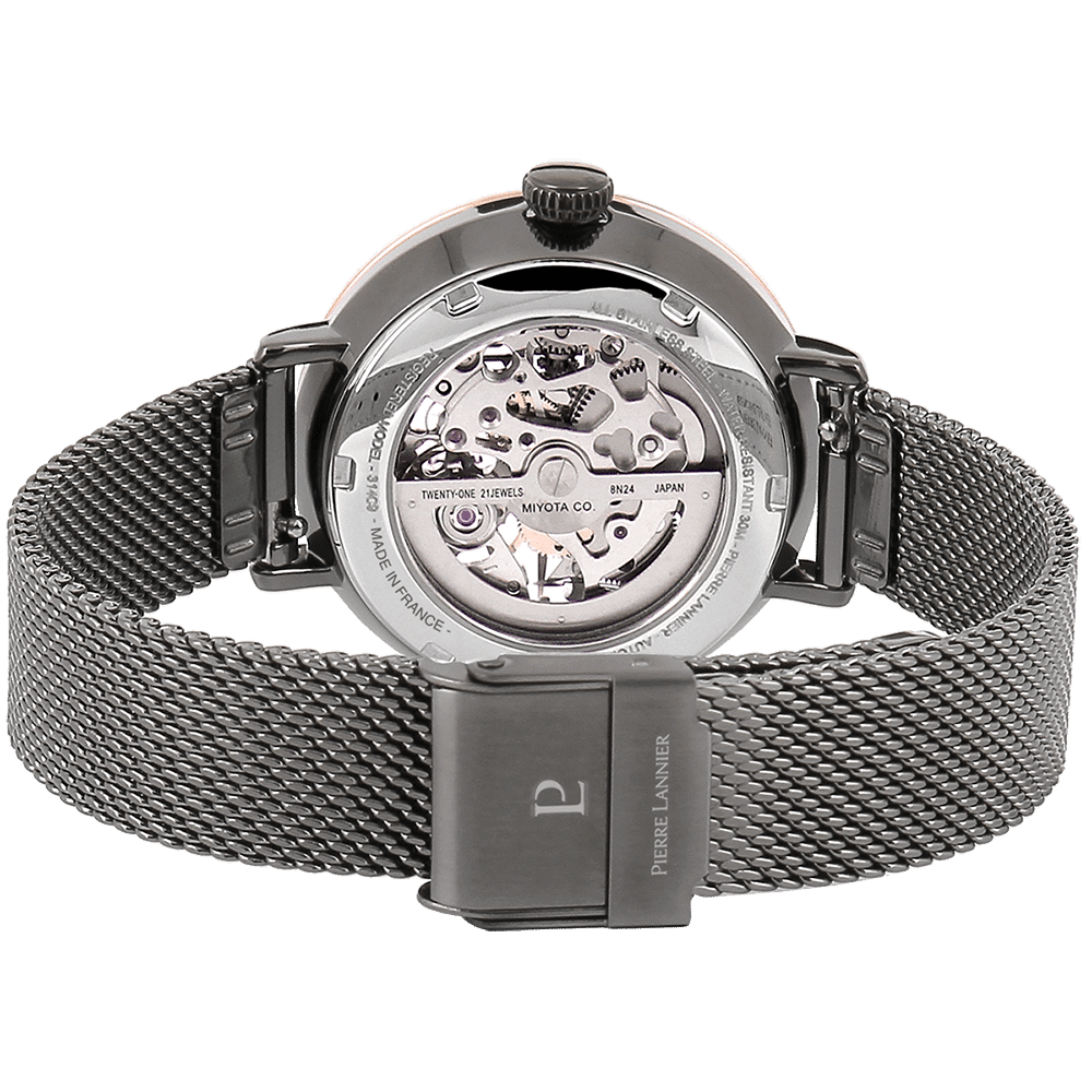 Automatic Skeleton with black dial and grey mesh strap - 314C988 - Image 4