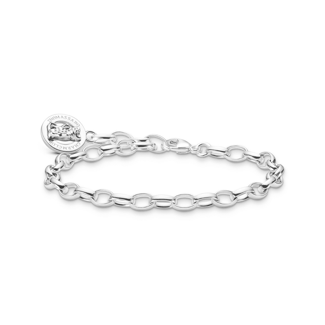 Silver Charm Bracelet with Goldbear logo