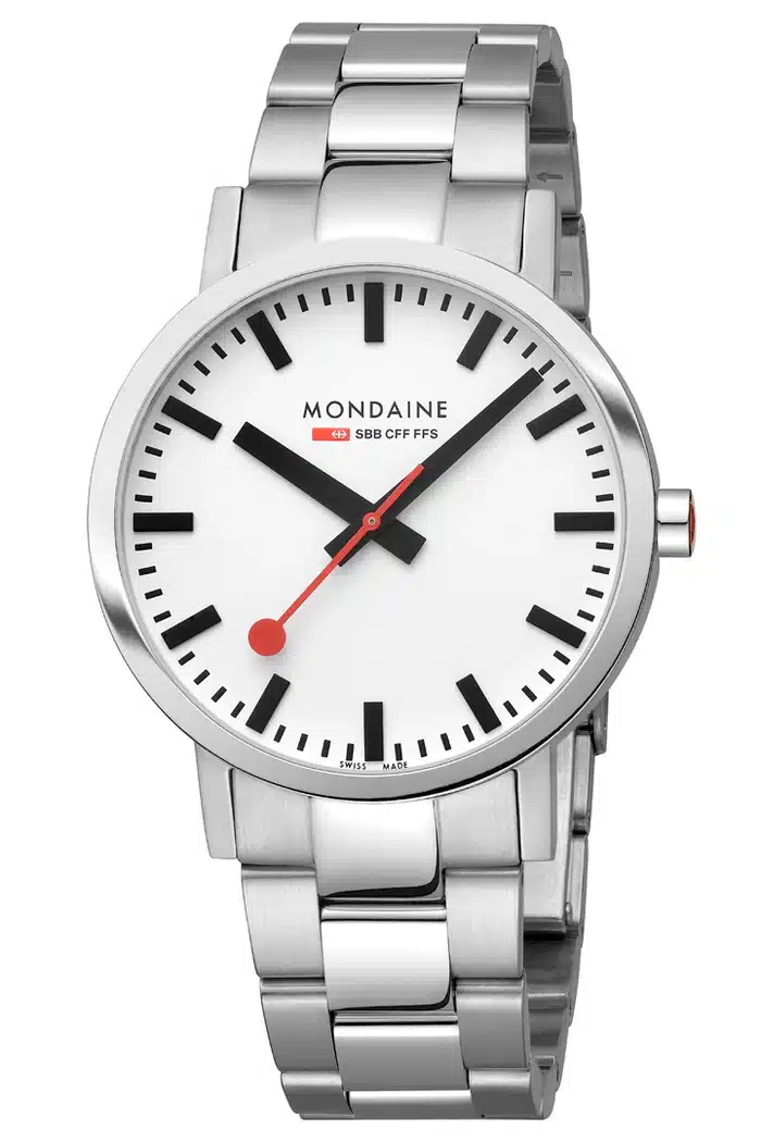 Mondaine Classic Watch with Silver Stainless Steel strap