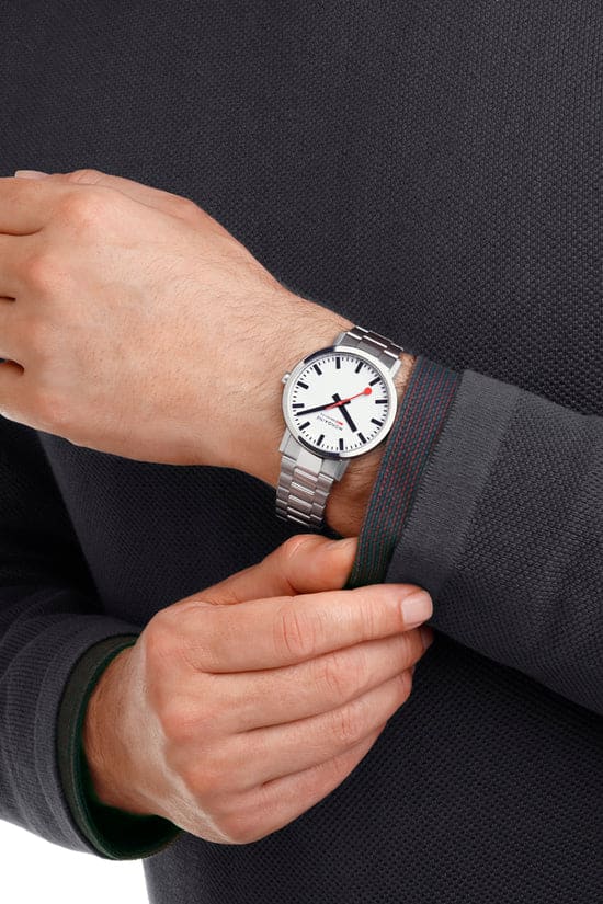 Mondaine Classic Watch with Silver Stainless Steel strap - Image 4
