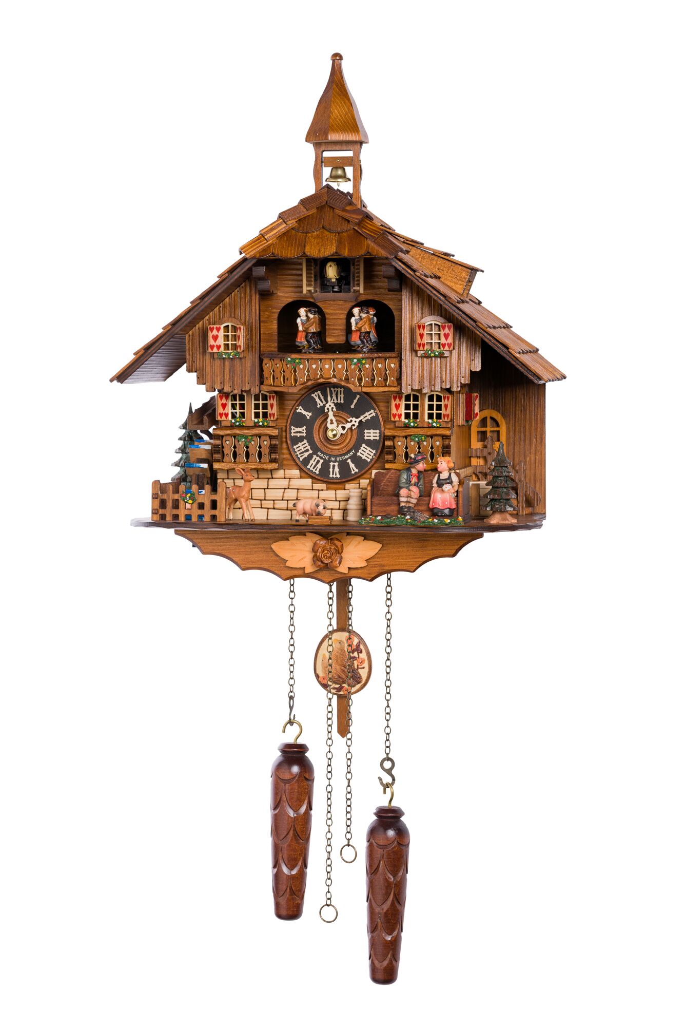 638TQHGQ - Quartz Kissing cuckoo clock by Hoenes