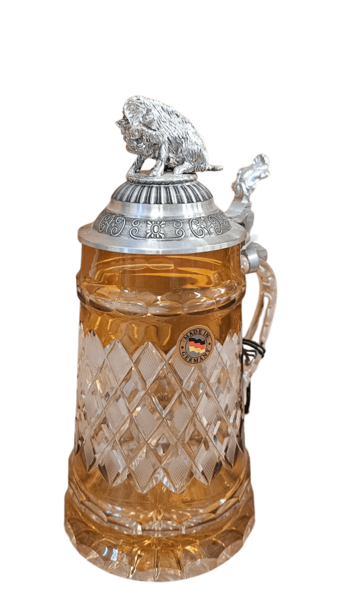Lord of Crystal Amber Boar Stein