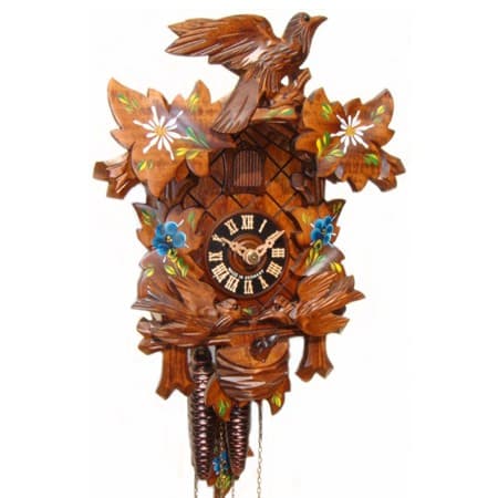 Moving Birds With Flowers Clock 400-3ENZ