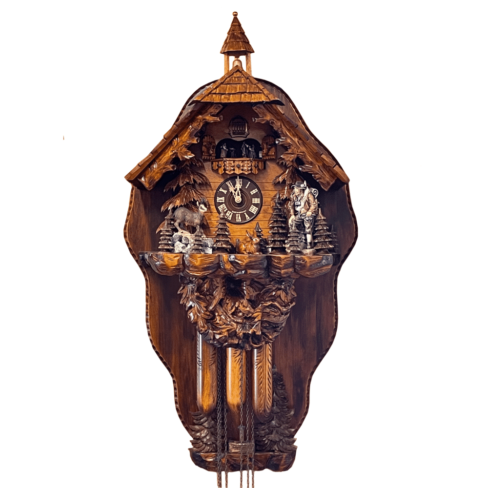 Master Carved Mountain Climber Cuckoo Clock 70cms - Aug.1