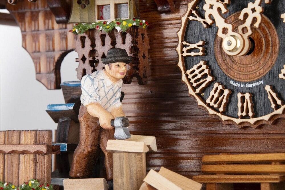 6275T Log Cutter Clock Musical - Image 3