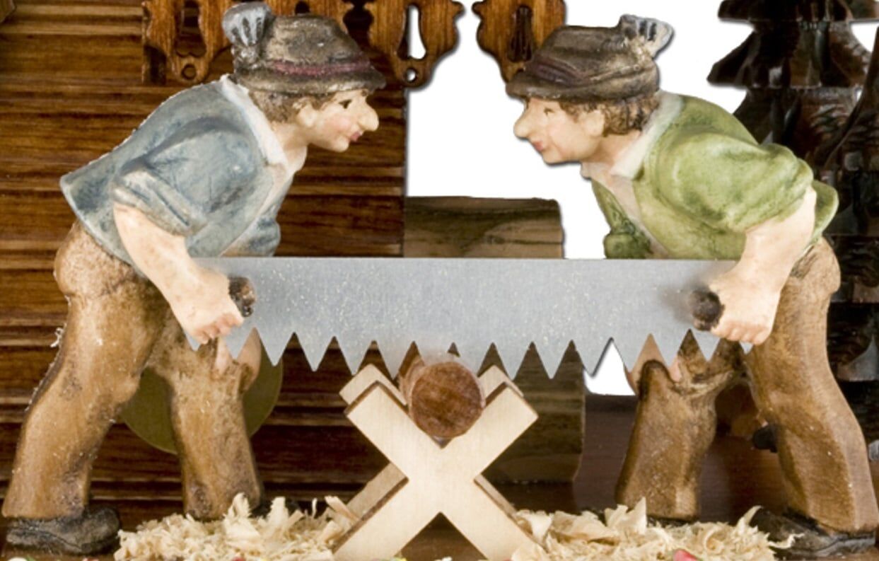 6275T Log Cutter Clock Musical - Image 5