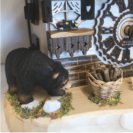 Honey Bears Mantel Cuckoo Clock - 4203QM - Image 3