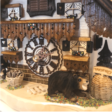 Honey Bears Mantel Cuckoo Clock - 4203QM - Image 2