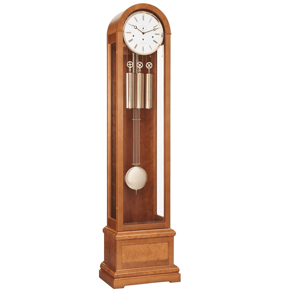 Charlotte Hermle Dome Grandfather Clock - Oak/Black/Mahogany/Cherry - 01087