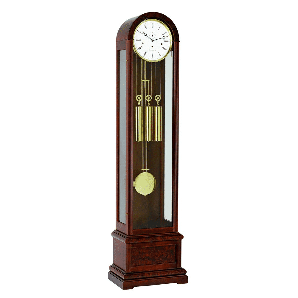 Charlotte Hermle Dome Grandfather Clock - Oak/Black/Mahogany/Cherry - 01087 - Image 2