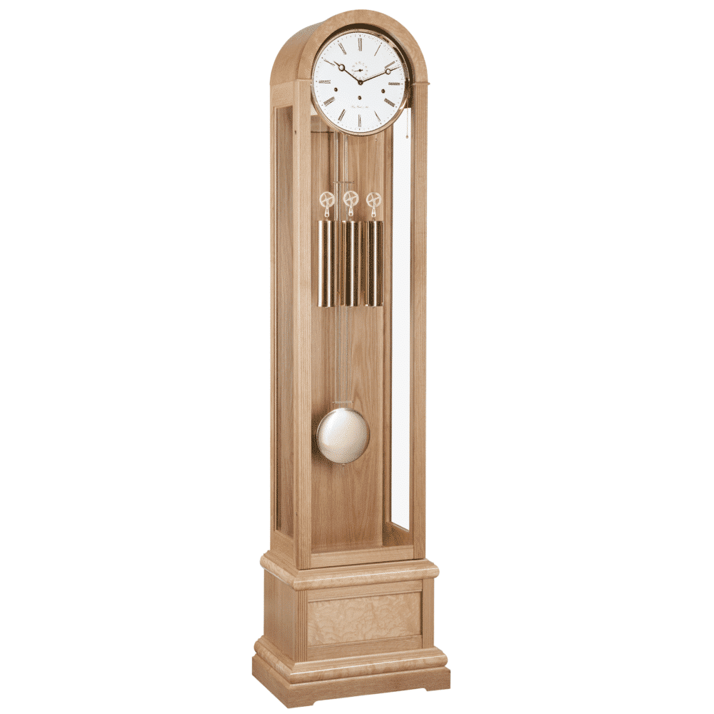 Charlotte Hermle Dome Grandfather Clock - Oak/Black/Mahogany/Cherry - 01087 - Image 4