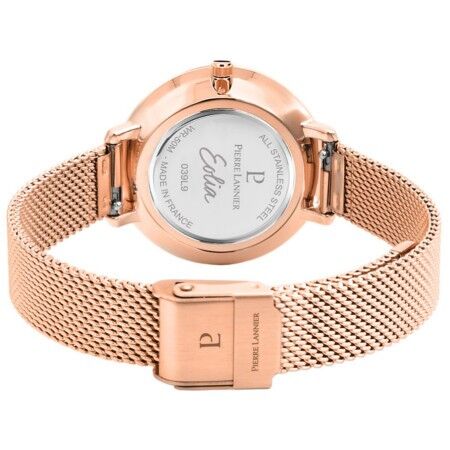 Pierre Lannier Women's Eolia Watch Black Dial with Rose Gold Strap - 039L938 - Image 4