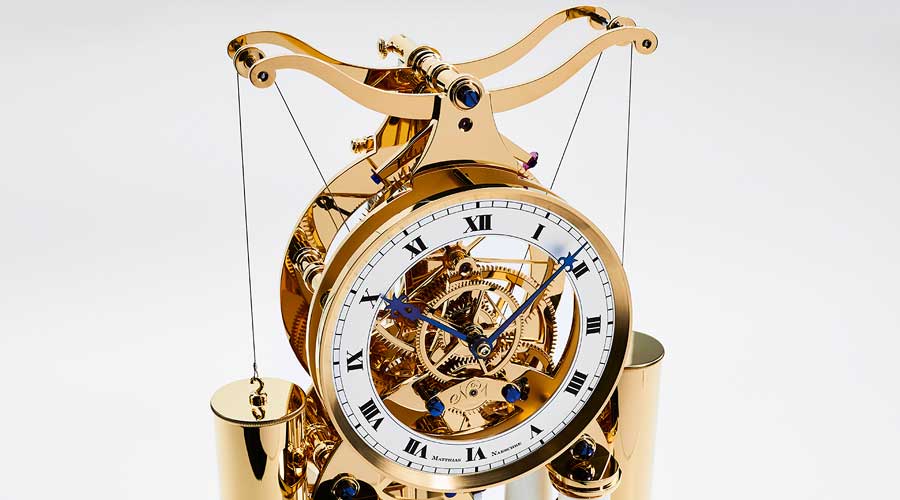 Matthias Naeschke Gold Table Clock - NT11GG - Image 3