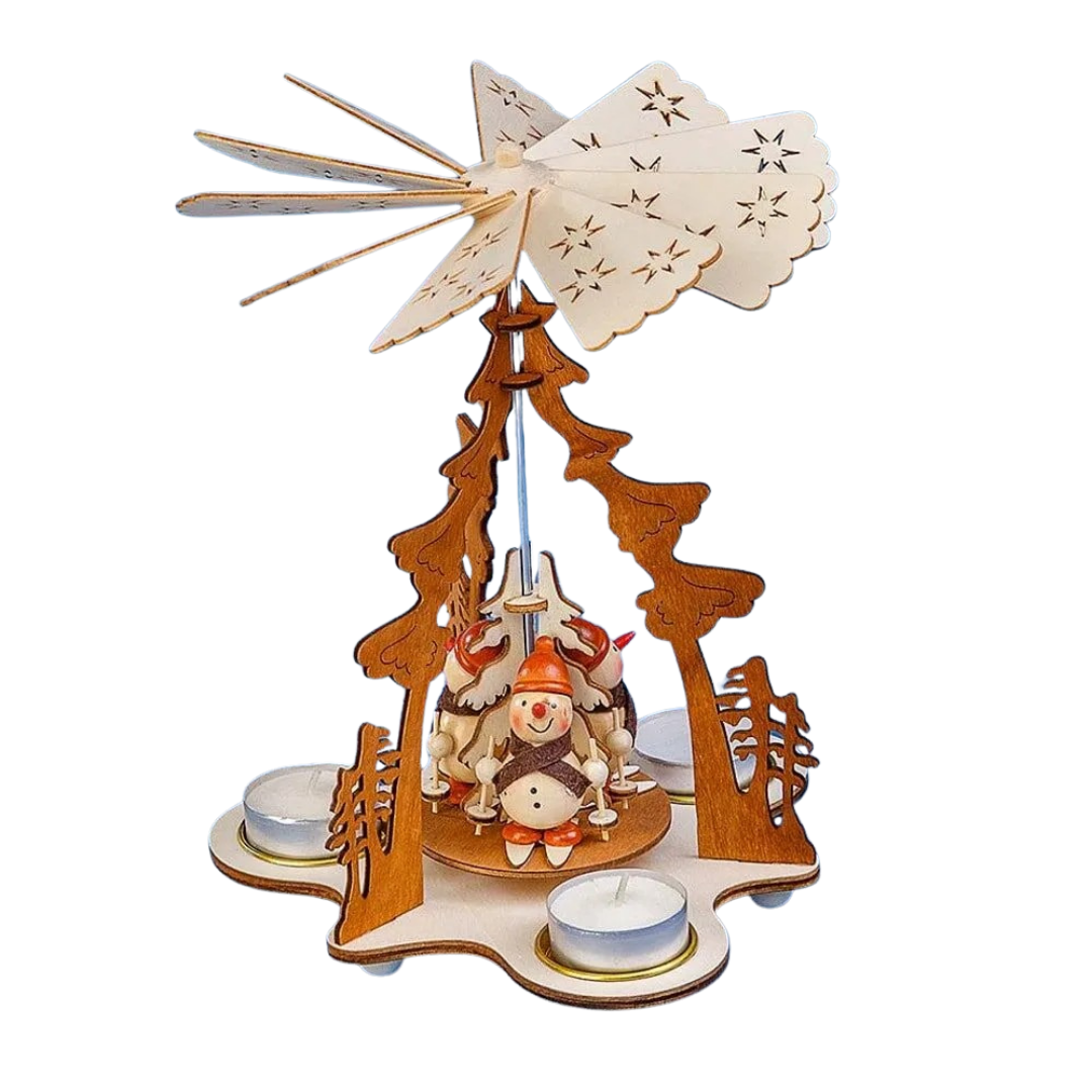 Xmas Pyramid with Snowmen - W123