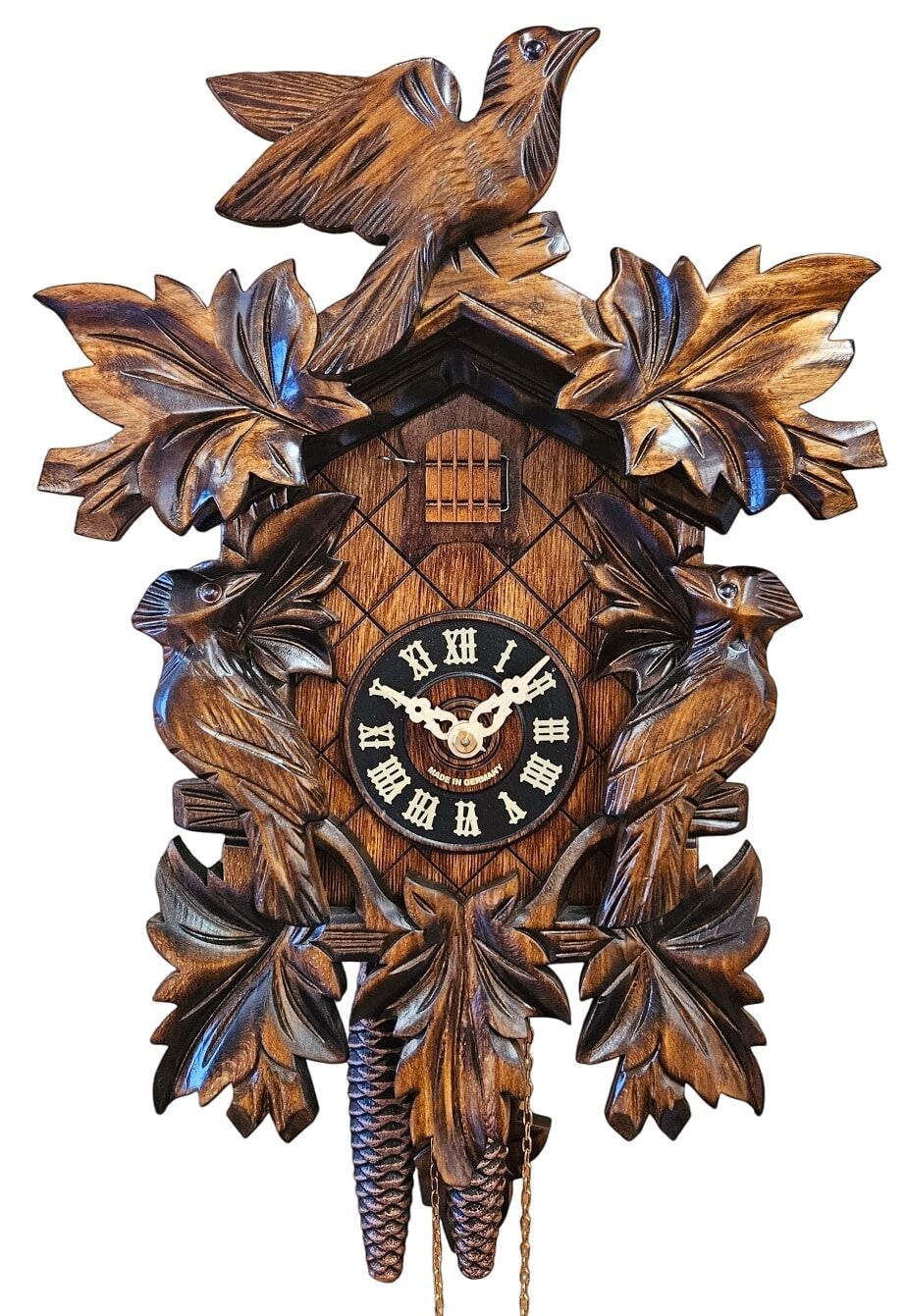 632F Birds and Leaves Cuckoo Clock