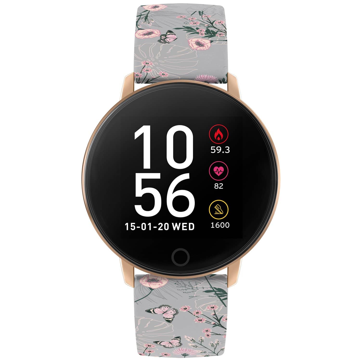 Reflex Active Series 5 Grey Floral Silicone Smart Watch - RA05-2064