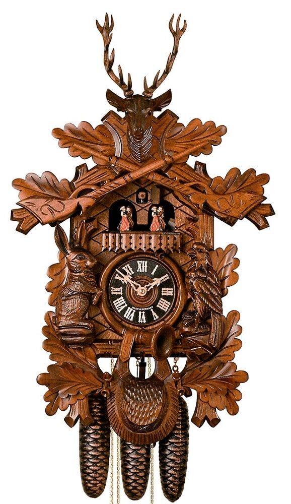 8 Day Hunting Scene Musical Cuckoo Clock (Before the Hunt) - 8634-4T