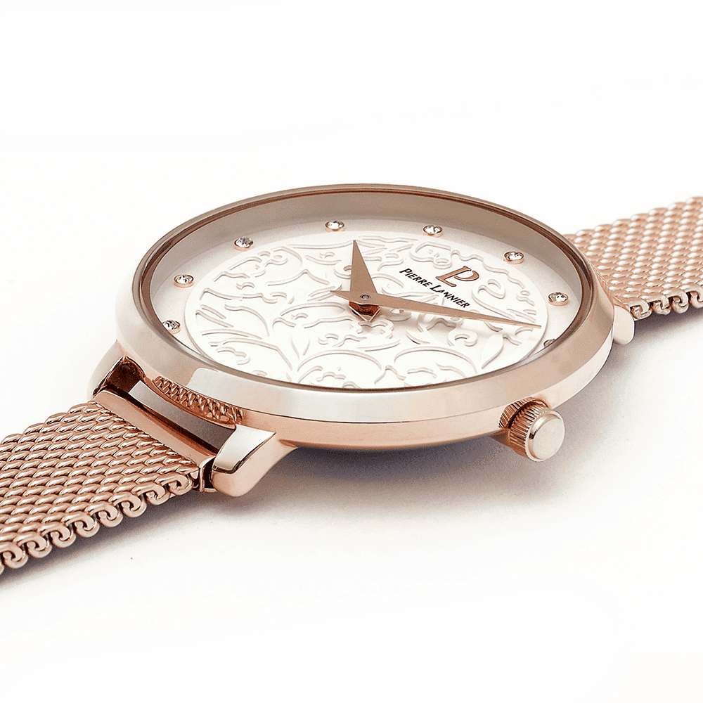 Pierre Lannier Women's Eolia Watch White Dial with Rose Gold Strap - 039L908 - Image 3