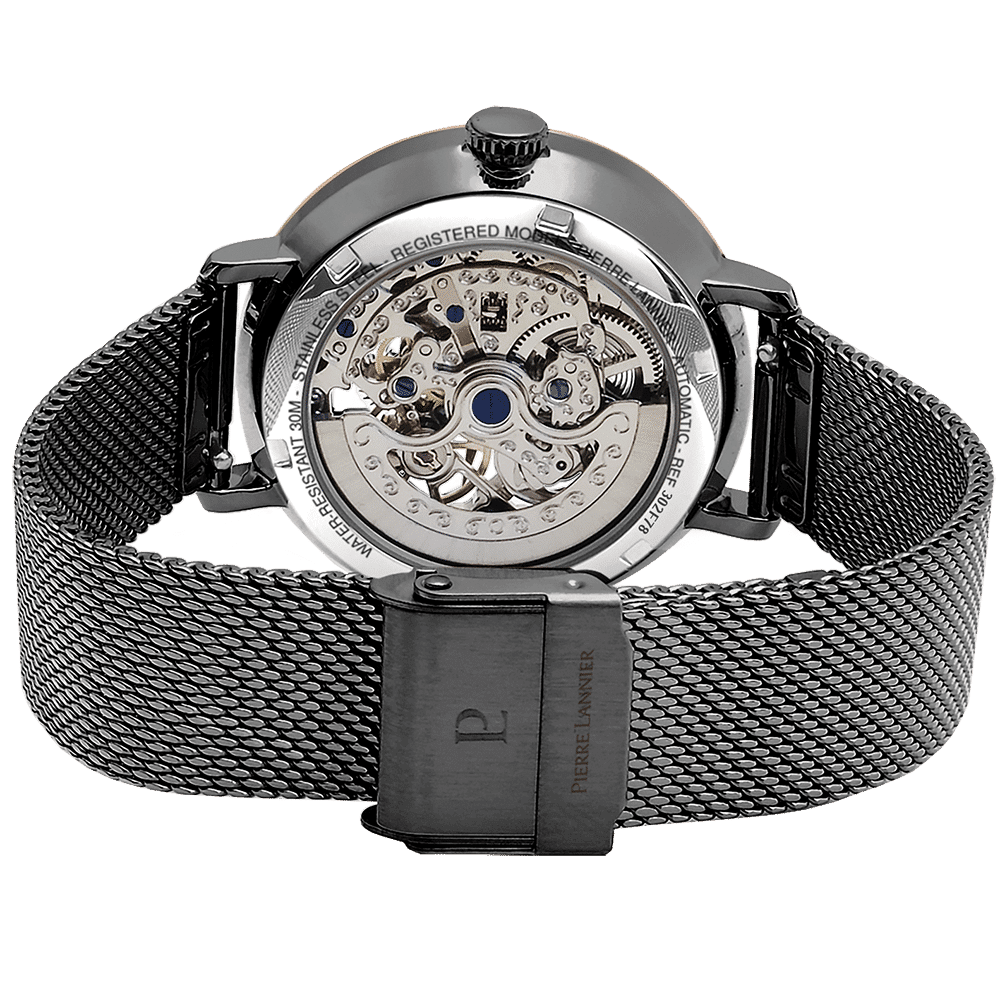 Pierre Lannier Women's Celeste Watch Black Dial with Grey Mesh Strap - 302F789 - Image 4