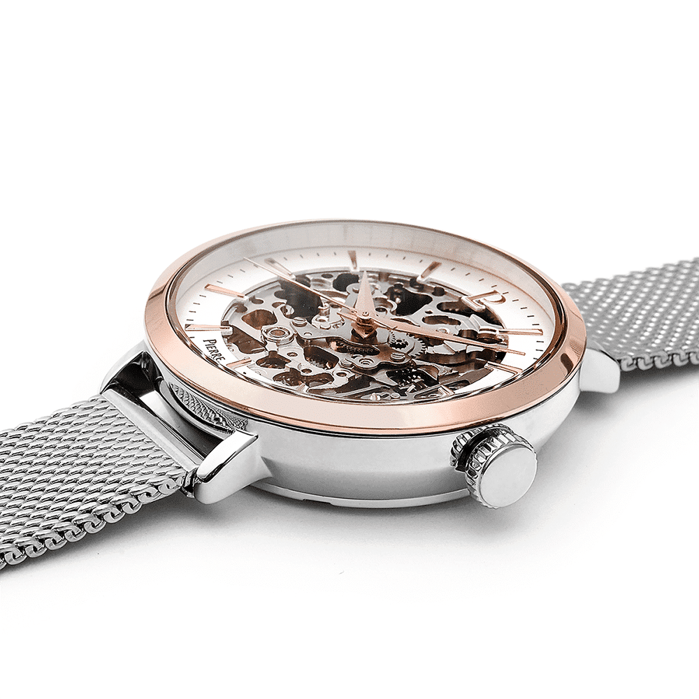 Pierre Lannier Women's Automatic Silver Dial with Silver Mesh Strap - 312B628 - Image 4