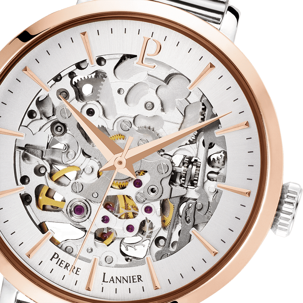 Pierre Lannier Women's Automatic Silver Dial with Silver Mesh Strap - 312B628 - Image 3