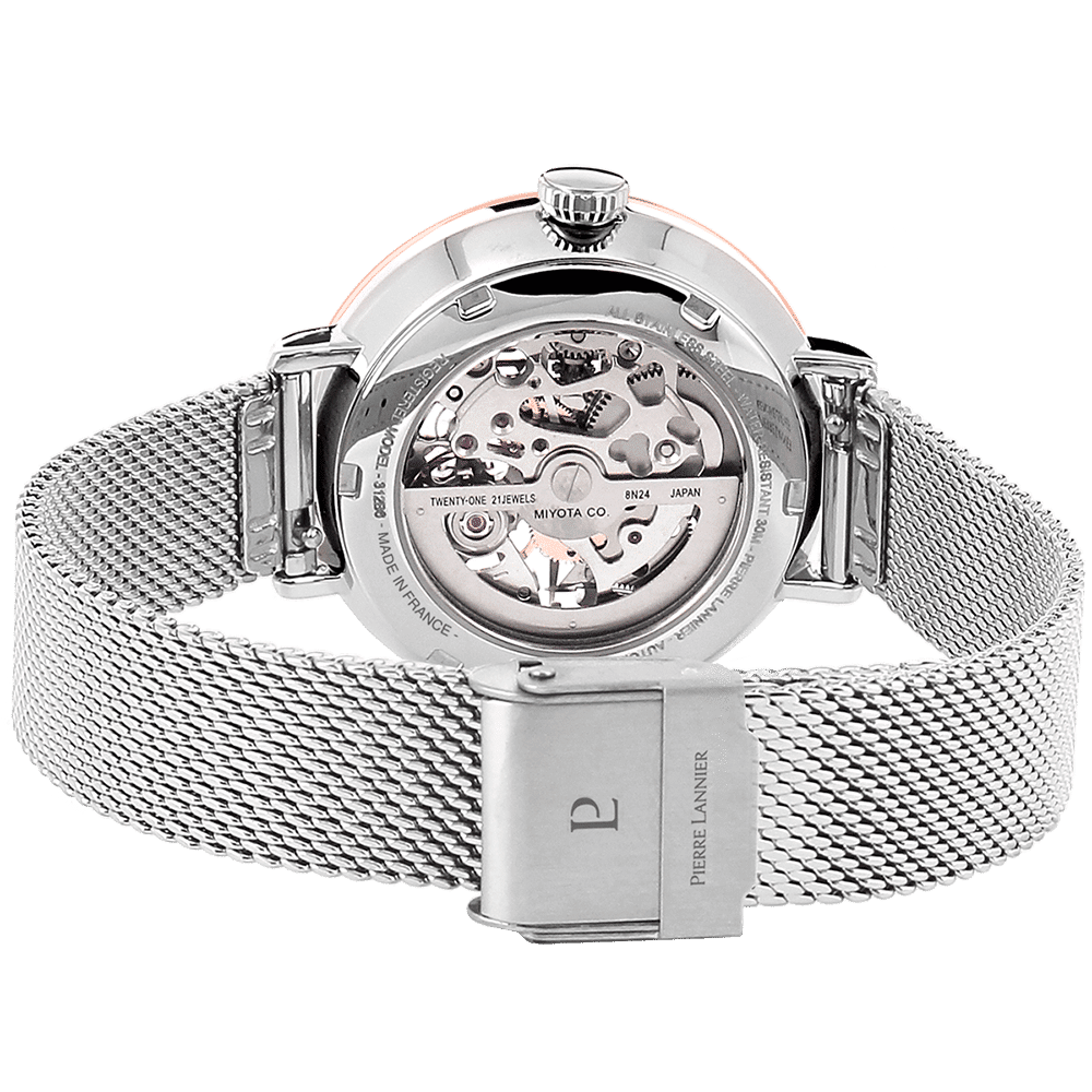 Pierre Lannier Women's Automatic Silver Dial with Silver Mesh Strap - 312B628 - Image 2