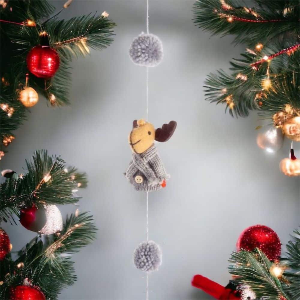 Felt Enzo Reindeer Christmas Garland 51-385-80