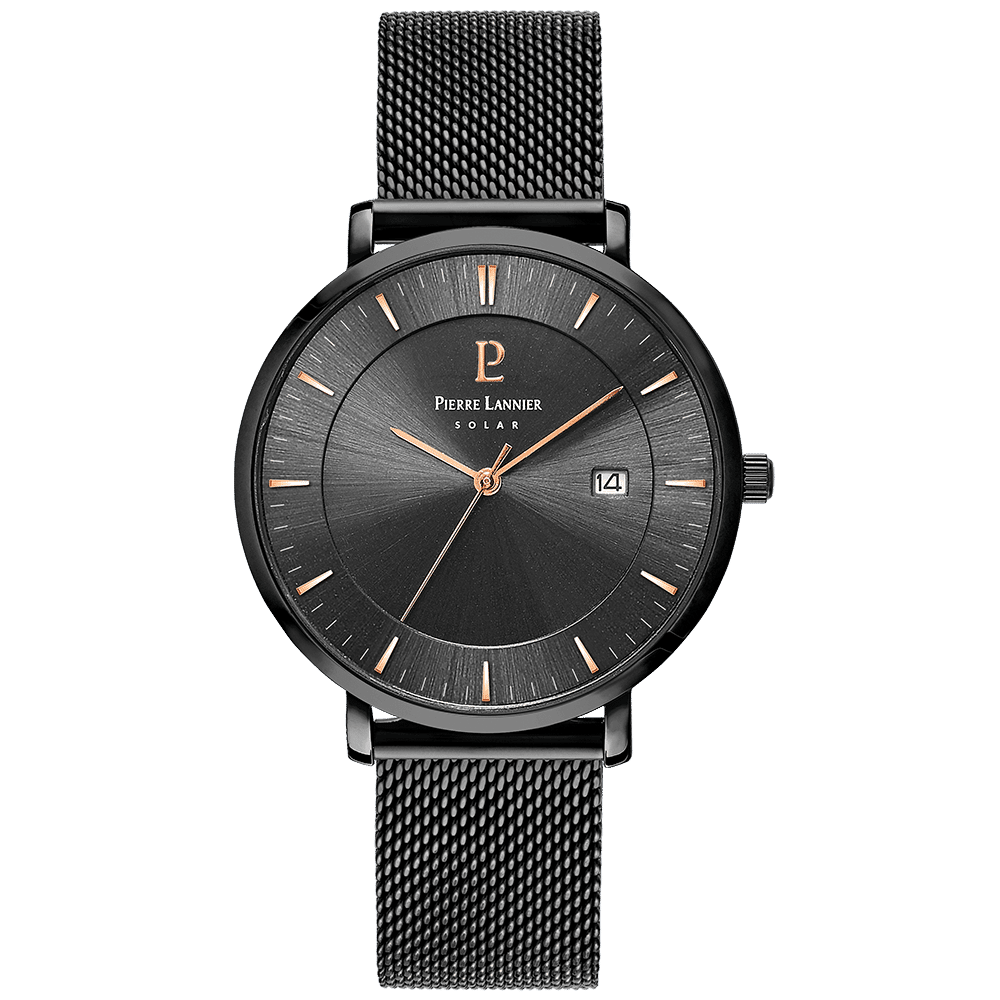 Solar Inti with black dial and black milanese strap - 209G439
