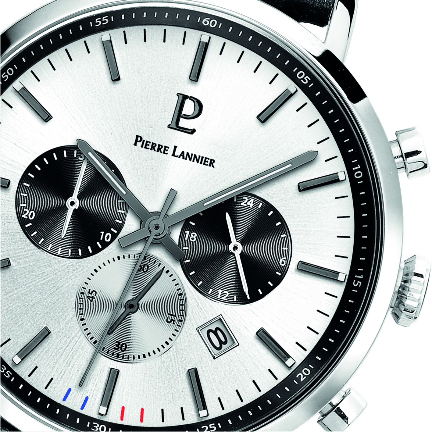 Baron with white dial and black leather strap - 219G123 - Image 3